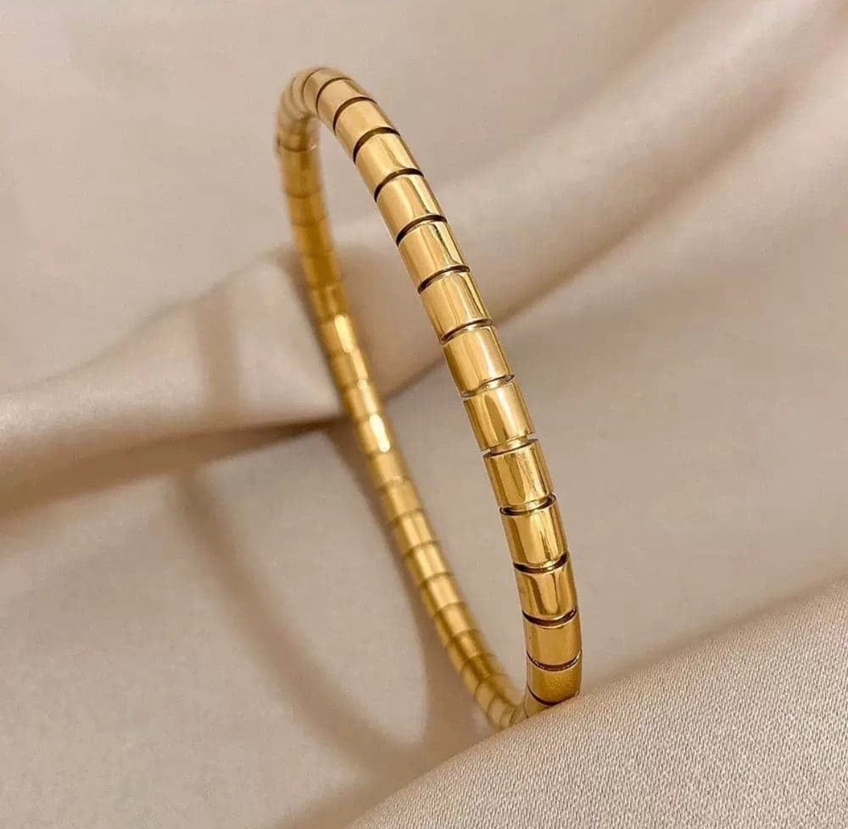 Gold Zircon Bangle