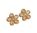 Statement floral stone earrings
