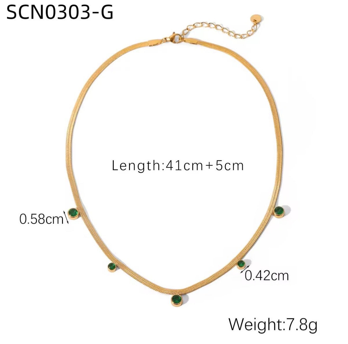 Green Drop Necklace