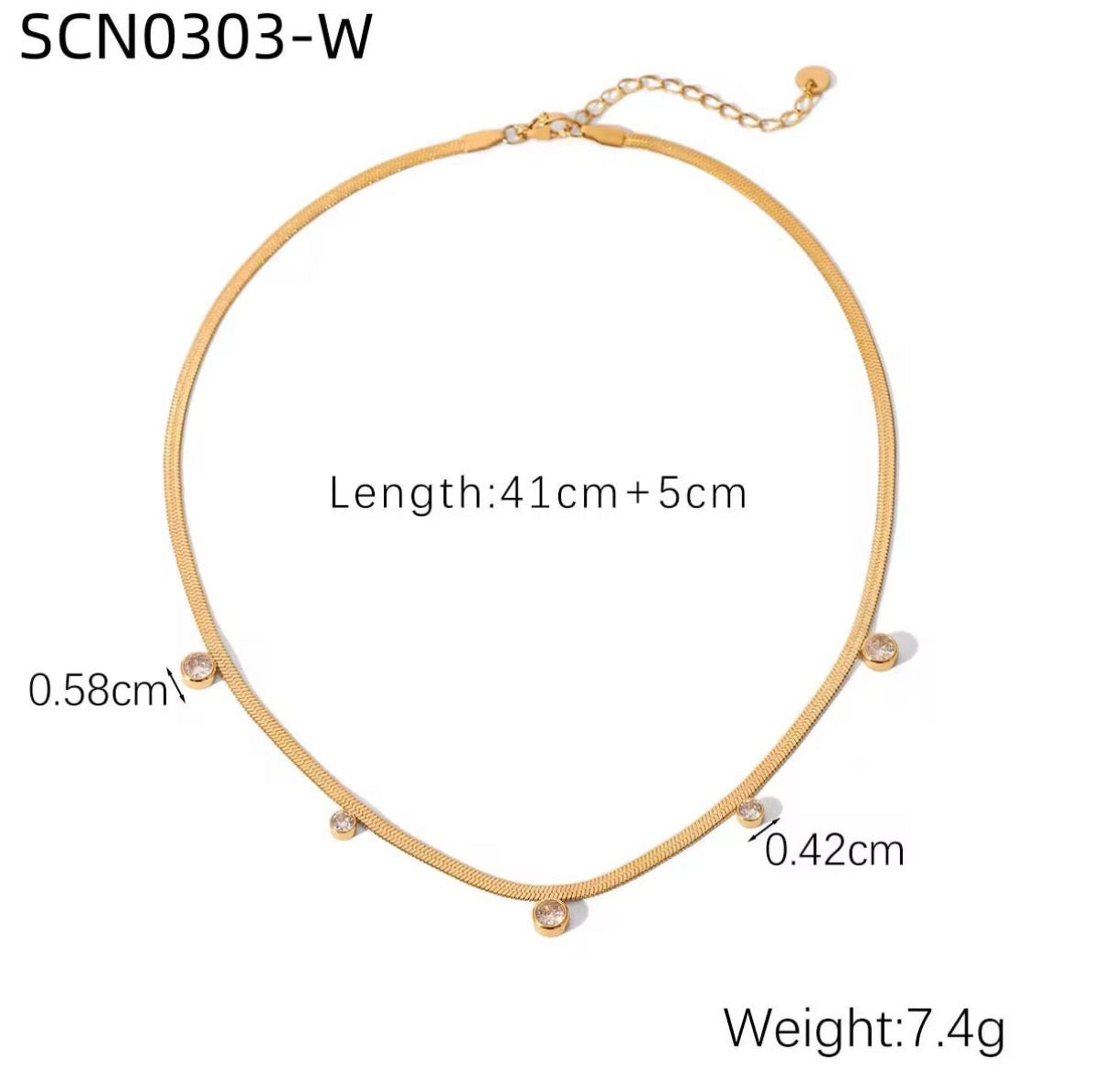 White Drop Necklace