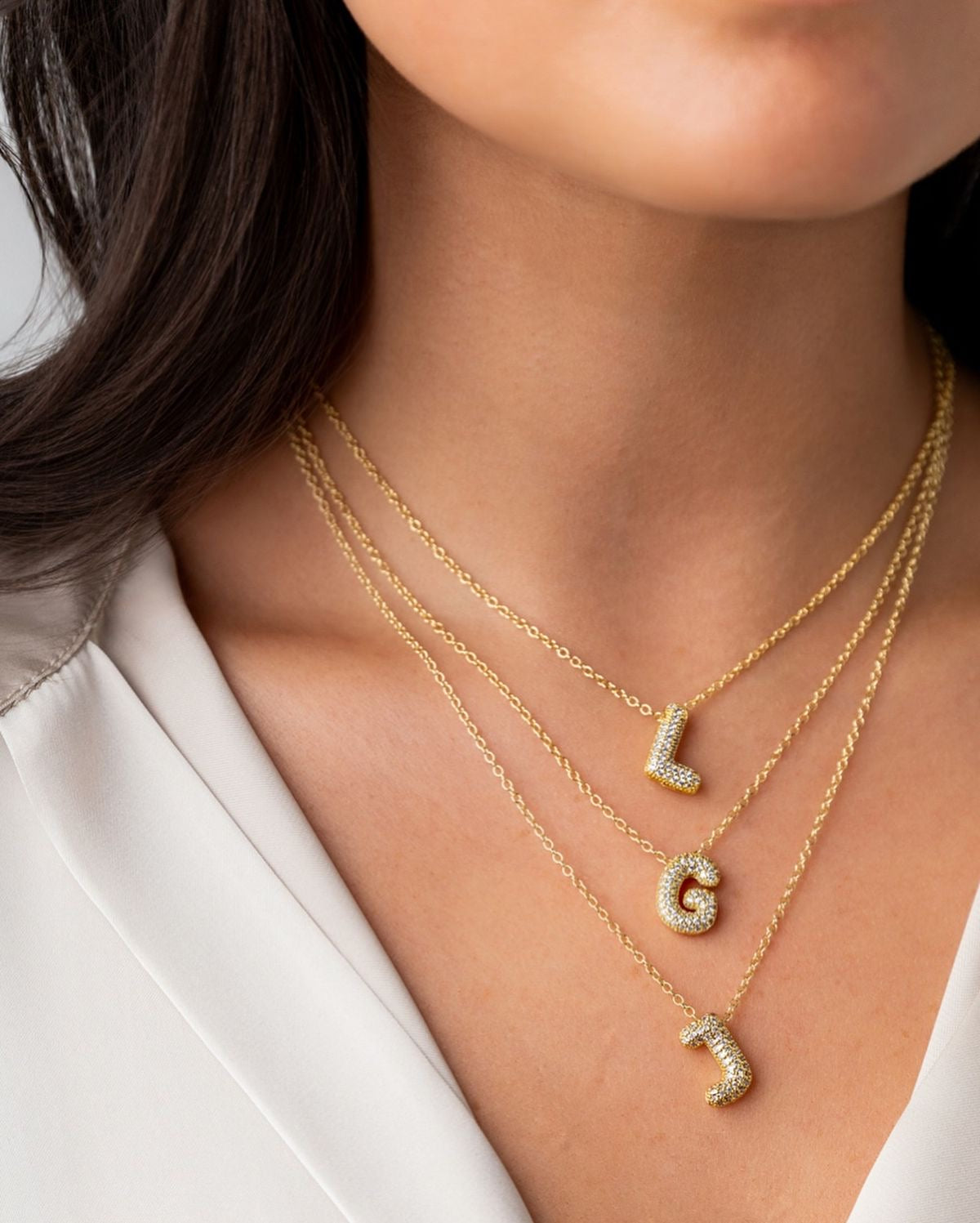 Paved fluffy Necklace