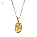 Rose Engraved Necklace