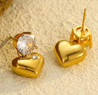 Heart Stone Studs