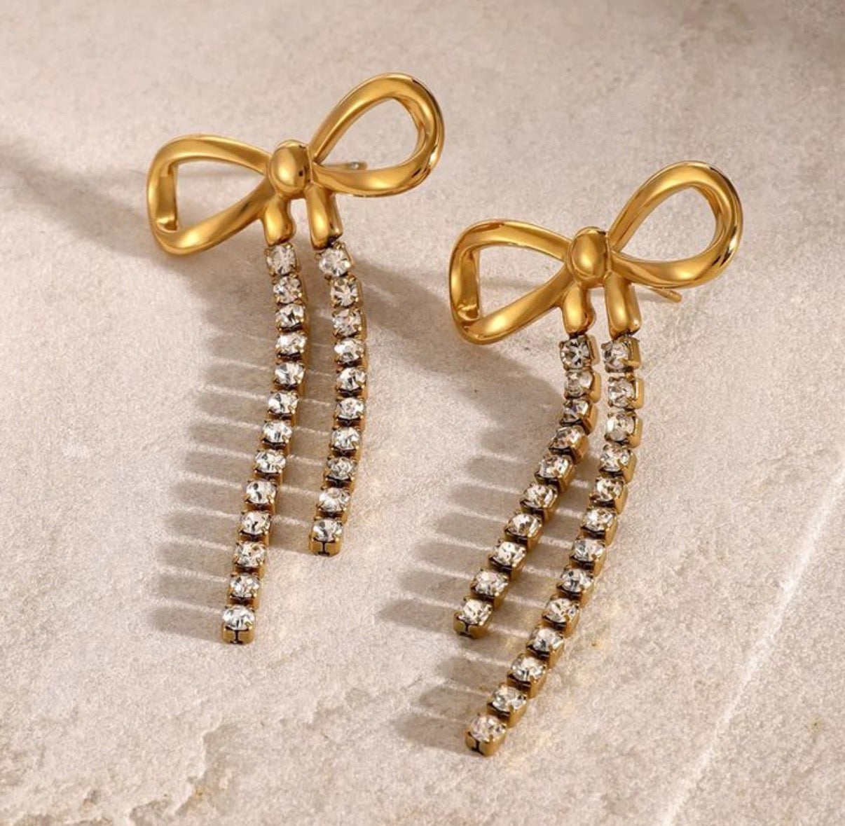 Sparkly Bow Studs