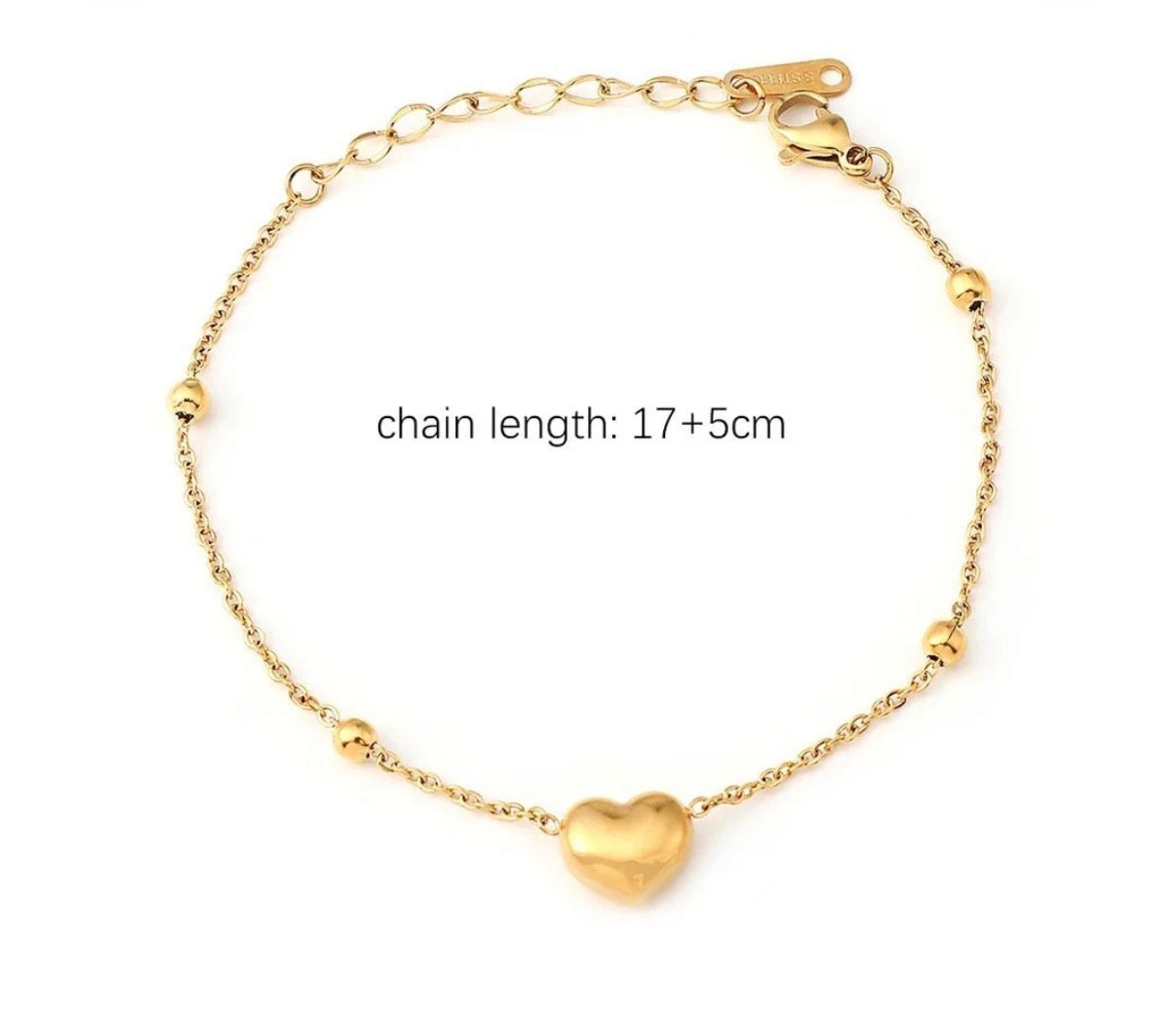 Anklet With Heart Charm