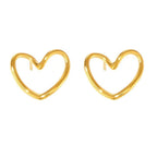Minimal Heart Stud Earrings