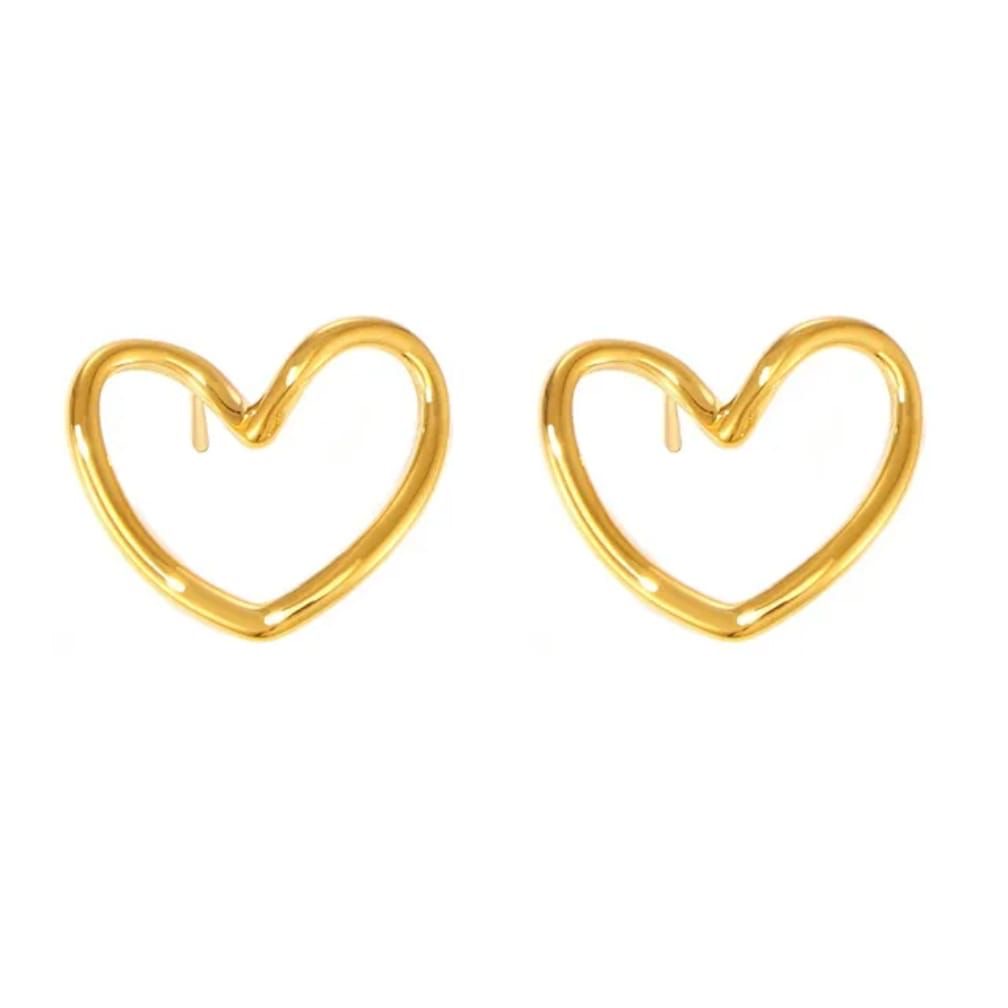 Minimal Heart Stud Earrings