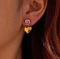 Heart Stone Studs